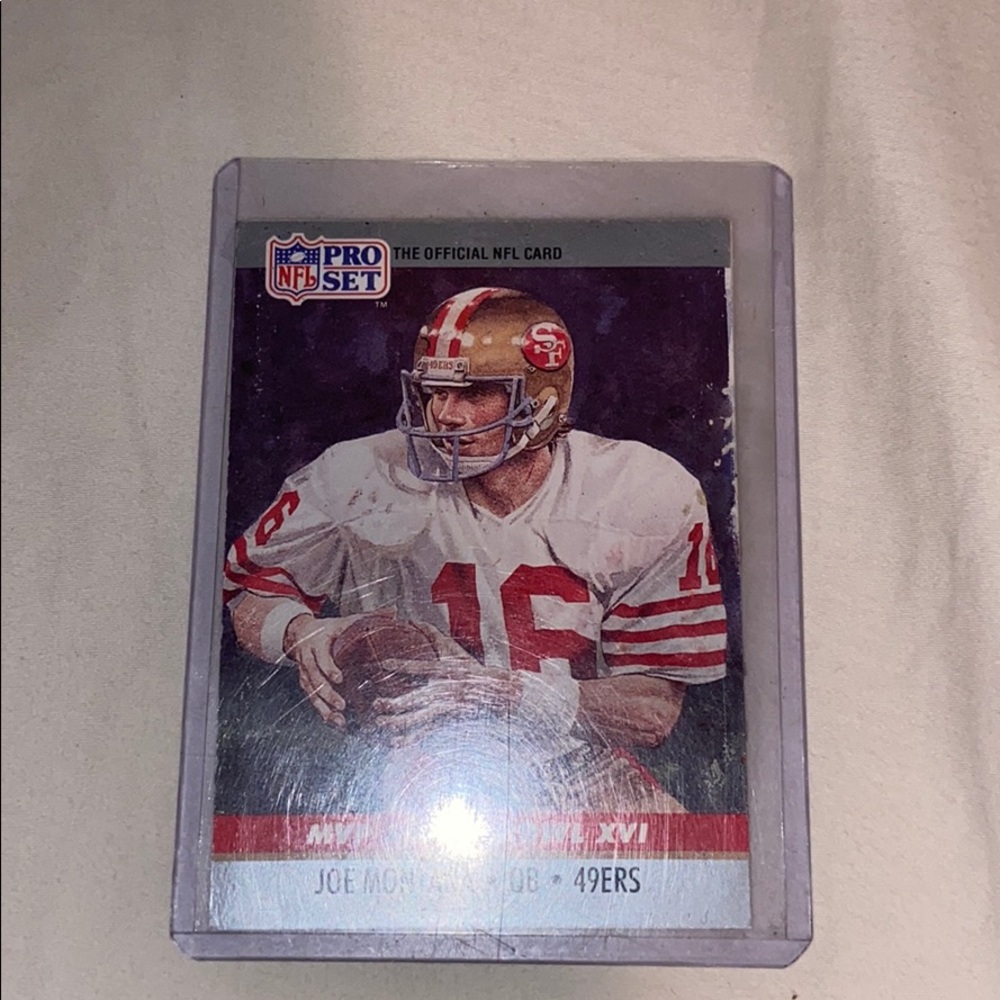 Joe Montana Card and jerry rice card
